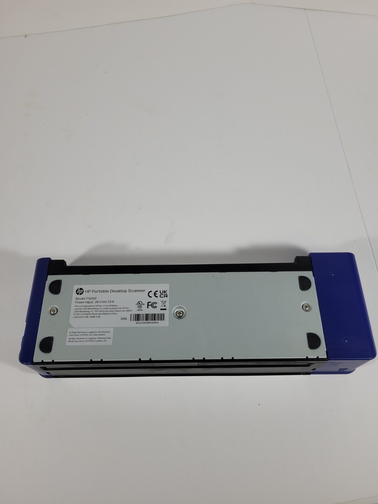 HP PS200 Portable Document Scanner -Tested Scanner Only Ships Free