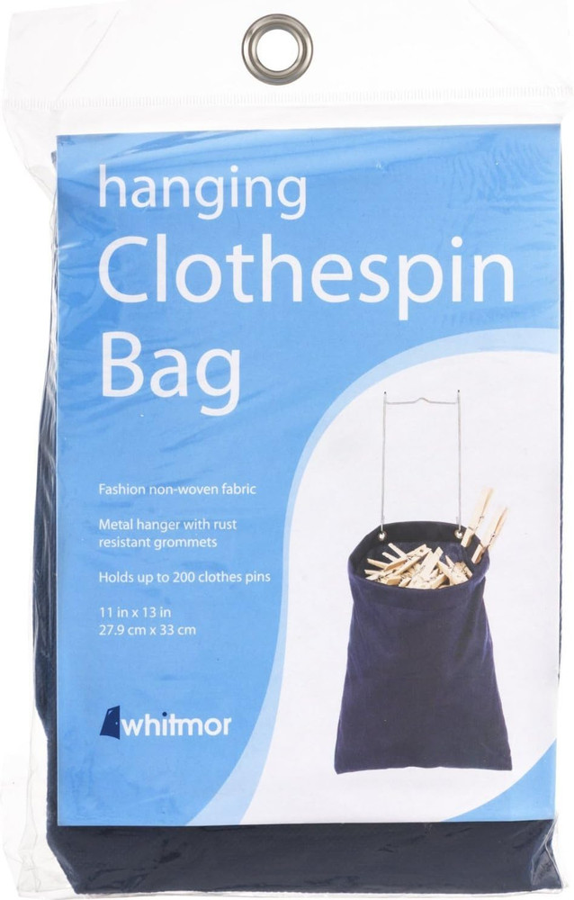 Hanging Clothespin Bag Navy