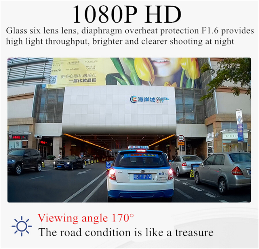 1080P Single Lens Dash Cam Video Recorder Camera For Car DVR Android Navigation