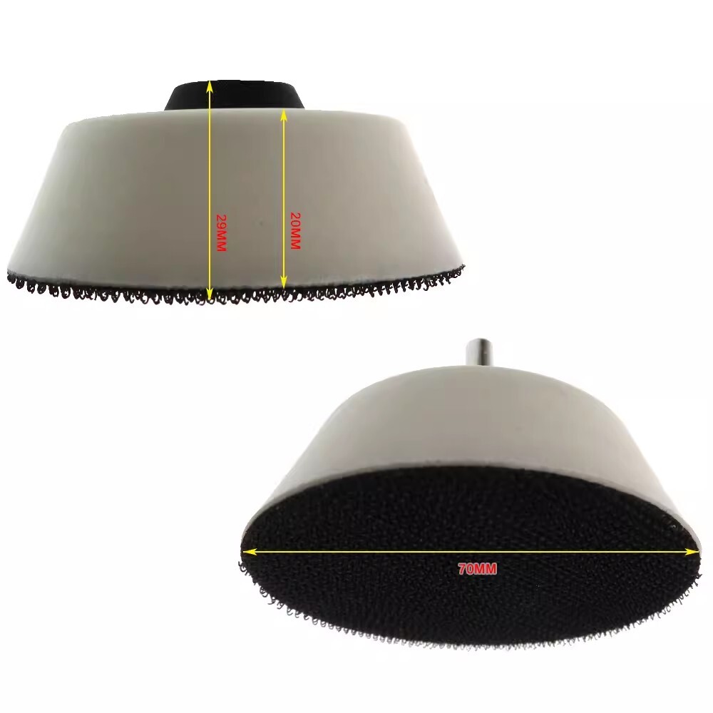 50mm 70mm M6 Thread Hook & Loop Sanding Backing Pad Discs For Sanding Disc Drill