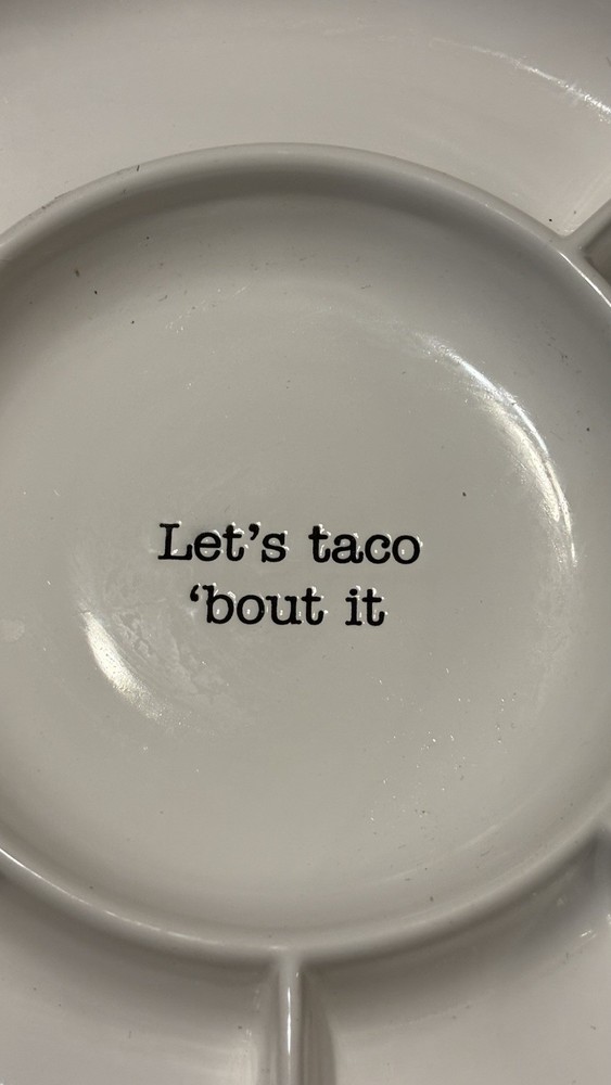 Large mud pie serving Platter For Taco’s 14 In