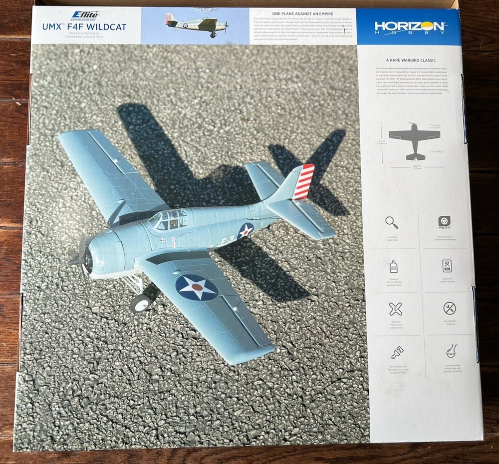 NEW UMX F4F Wildcat BNF Basic E-flite EFLU3650
