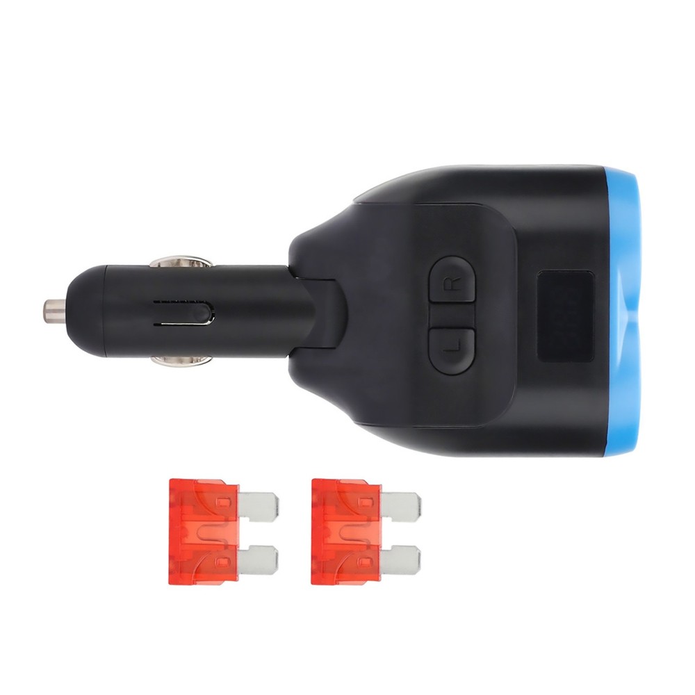Dual USB Car LCD Cigarette Lighter Socket  12V / 24V Charger Power Adapter