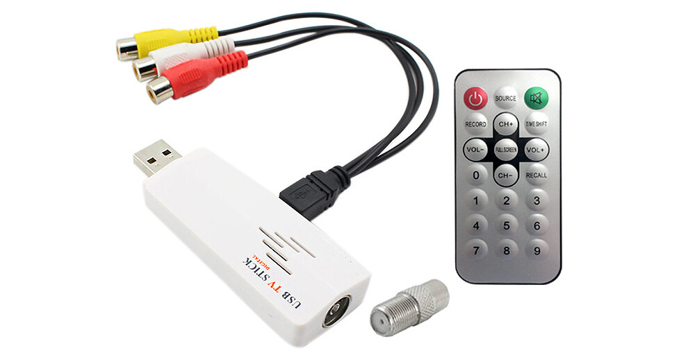Premium USB-Based RF Coax Demodulator + Analog RCA Video Recorder Adapter