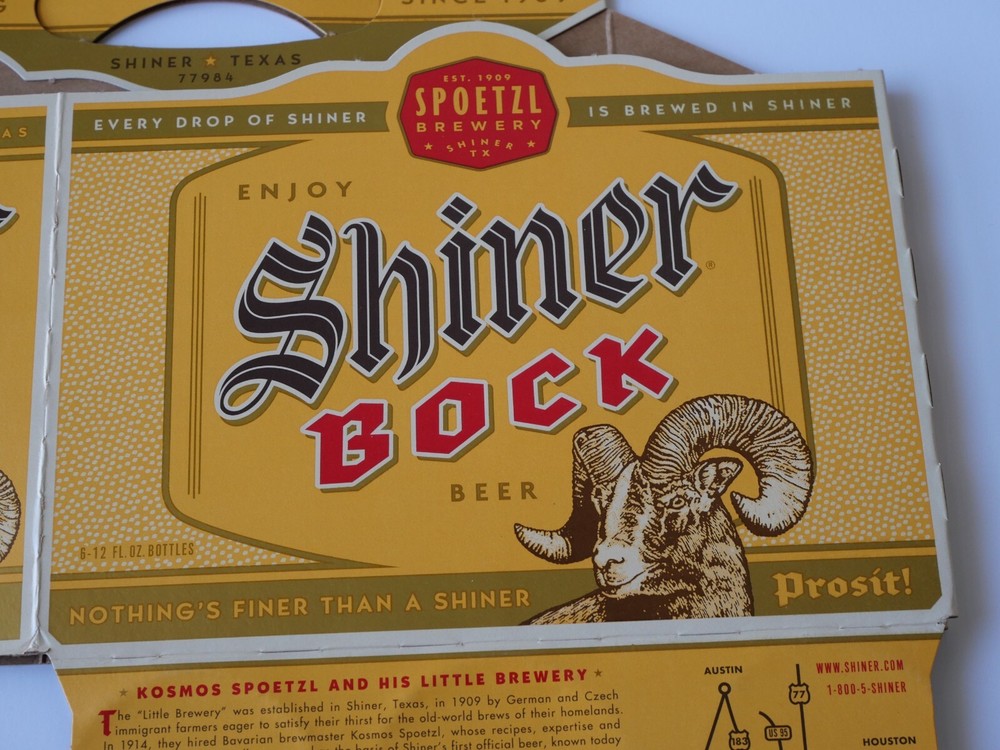 Shiner - Ruby Redbird - Cardboard Carryout - Beer Advertising