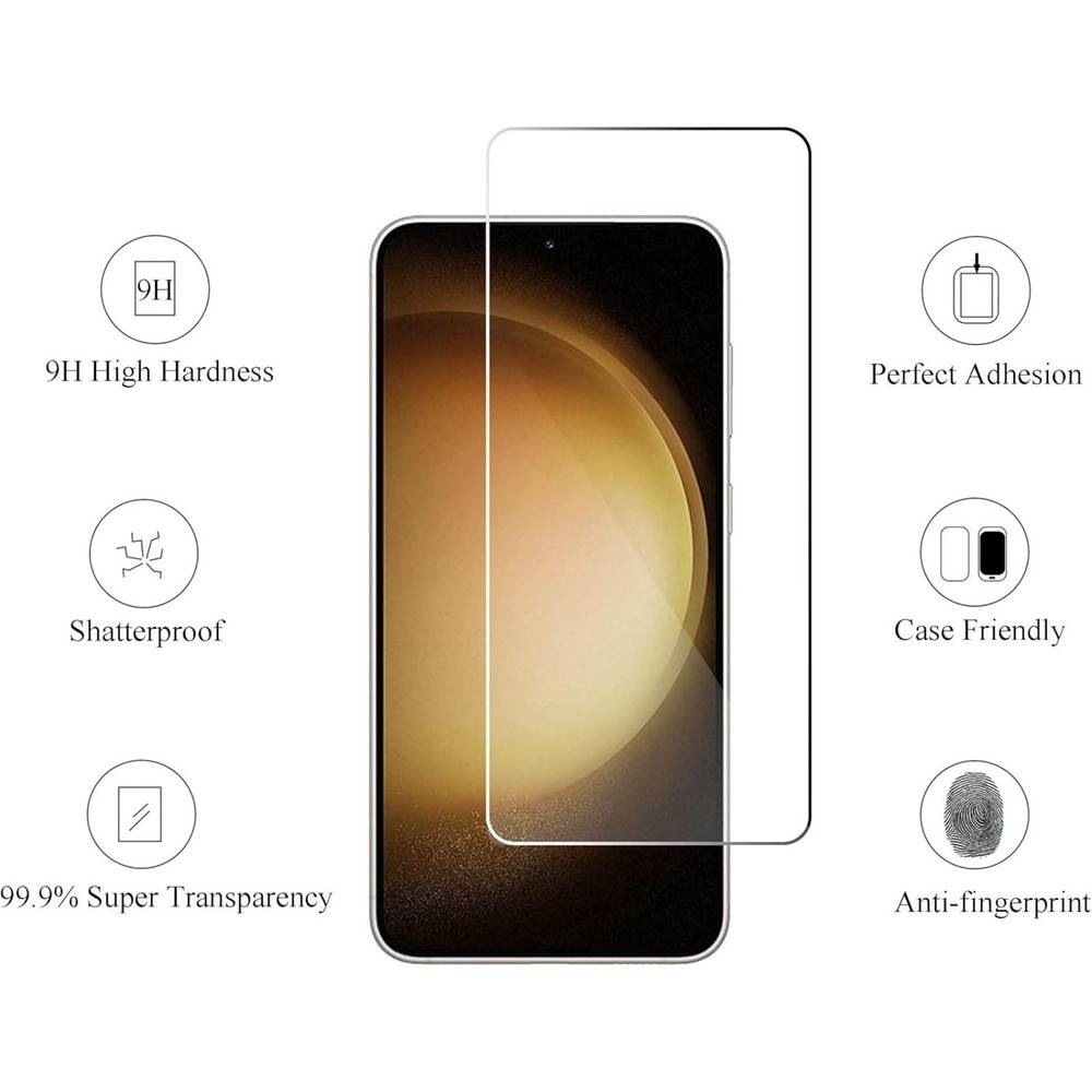 3+3 Pack Screen Protector & Camera Lens Protector for Galaxy S23+ Anti-Scratch