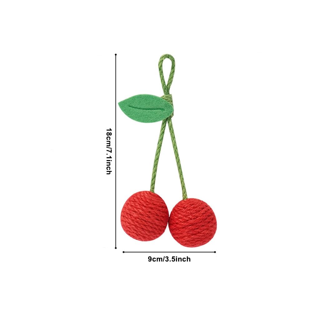 Hanging Interactive Sisal Cat Ball Anti Bite Fruit Shape Kitty Play Toy