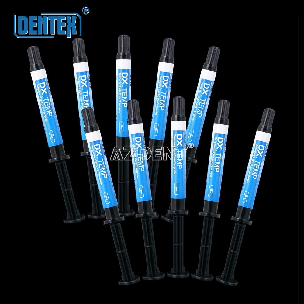 10x Dentex Dental Temp Flow Light Curing Temporary Filling Composite Material