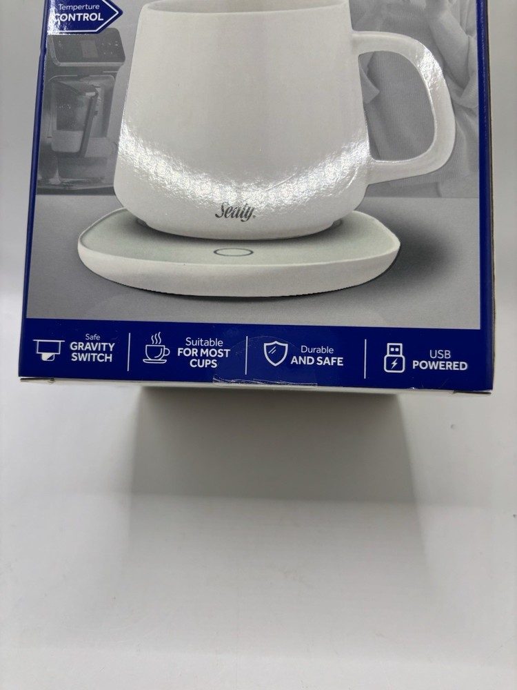 Sealy Coffee Mug & Mug Warmer 2 Pc Set USB Powered, Tem Control, Gravity Switch