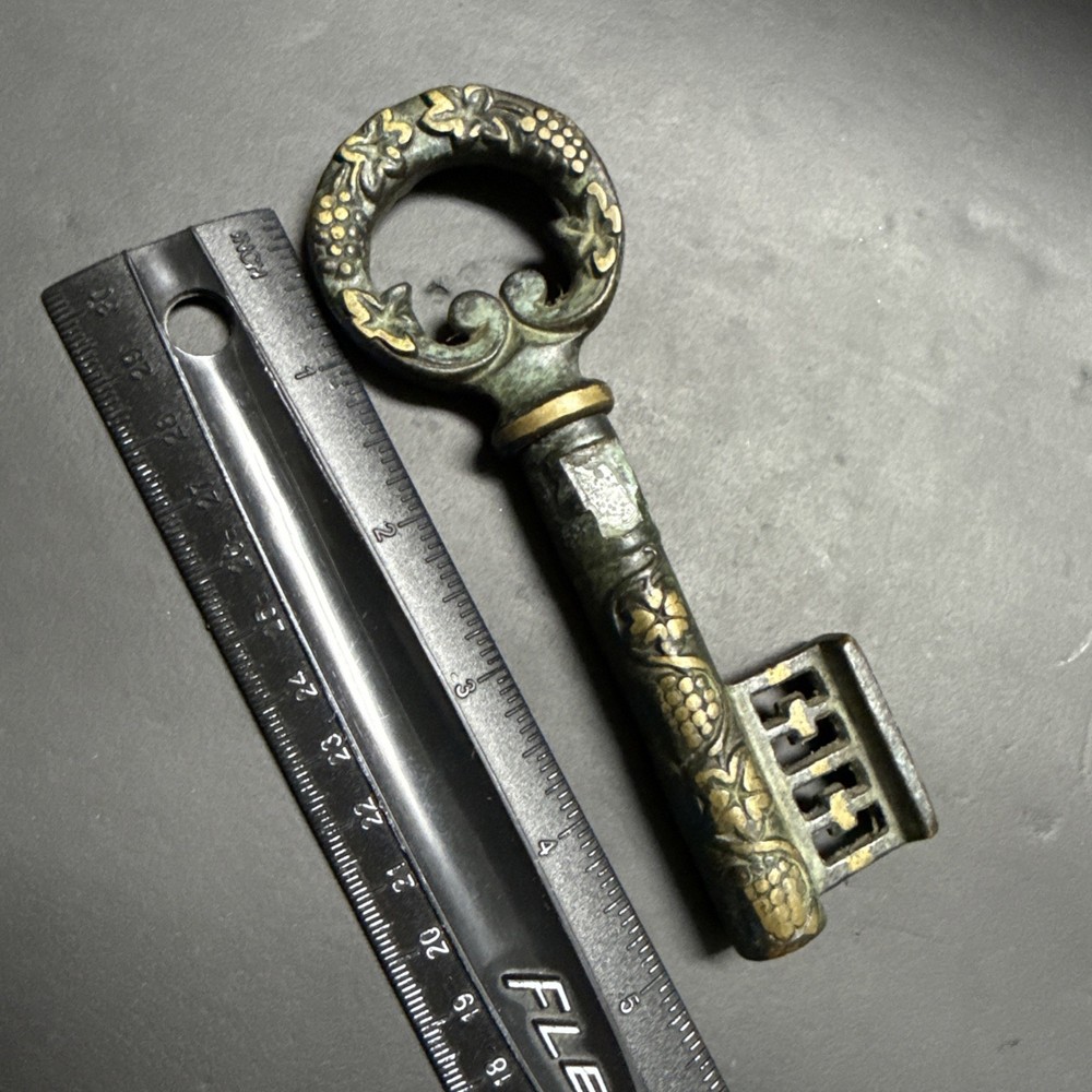 Vintage Brass Key Corkscrew