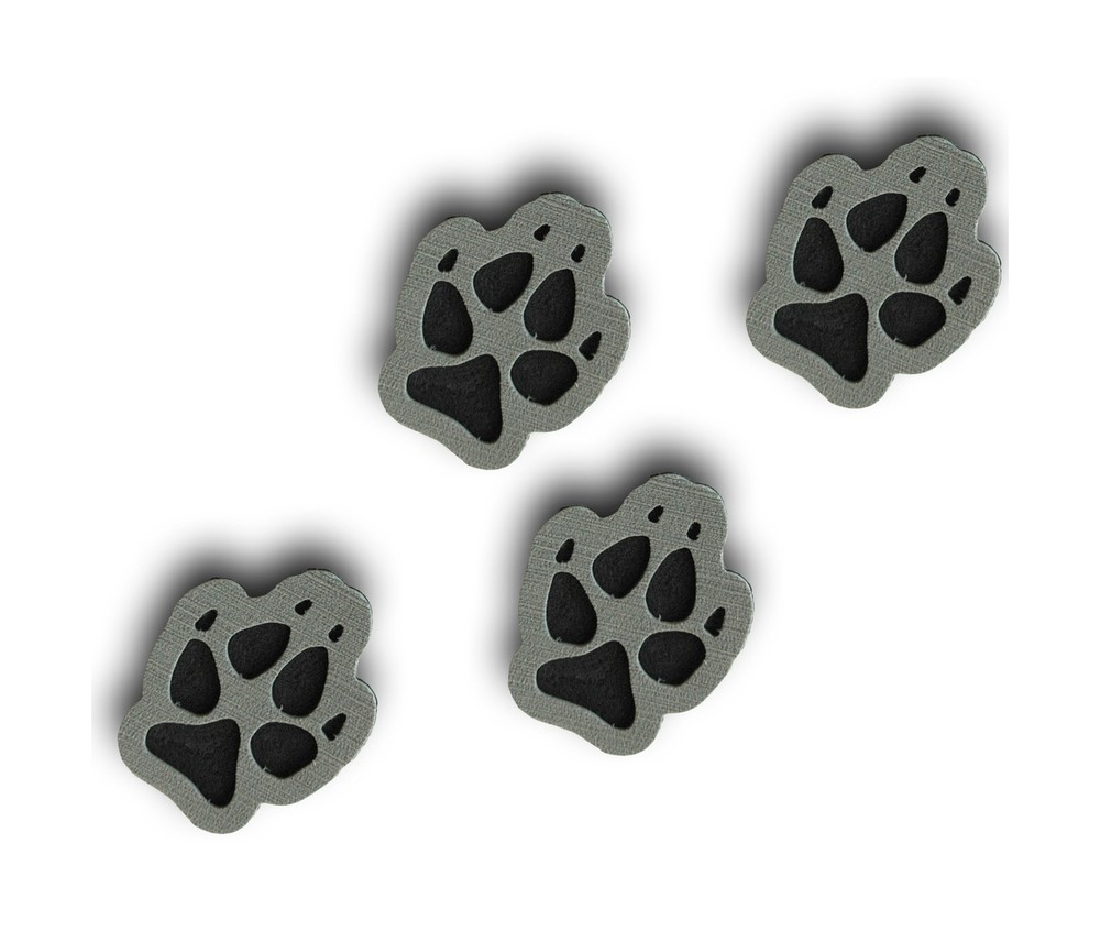 Toejamr Stomp Pads - 4 Puppy Paws - Gray