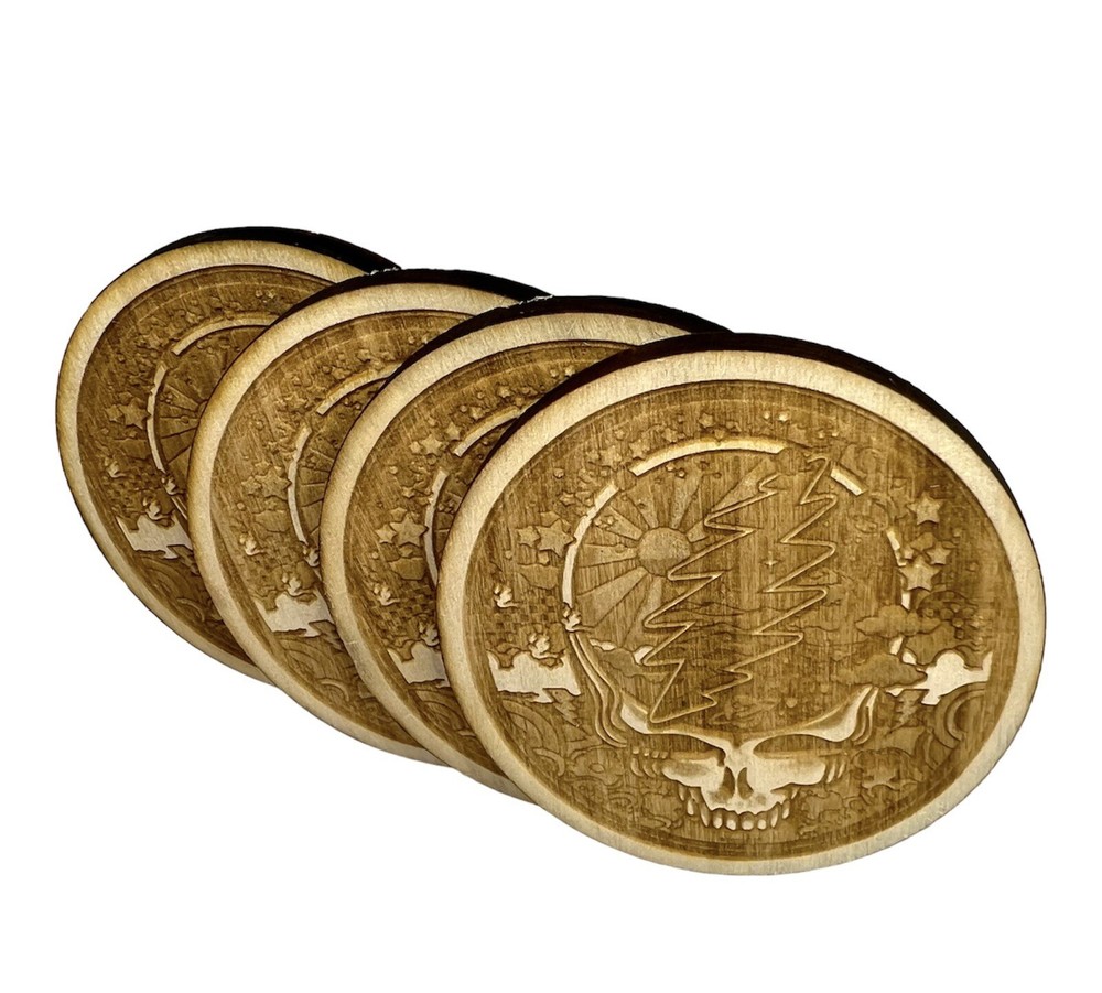Grateful Dead Wood Coasters