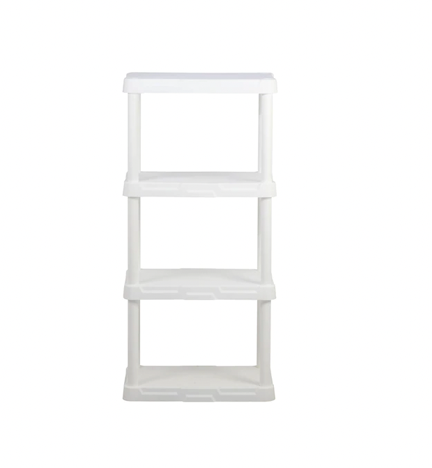 Project Source Plastic 4-Tier Shelving Unit Shelves Shelf Storage Racks Stand