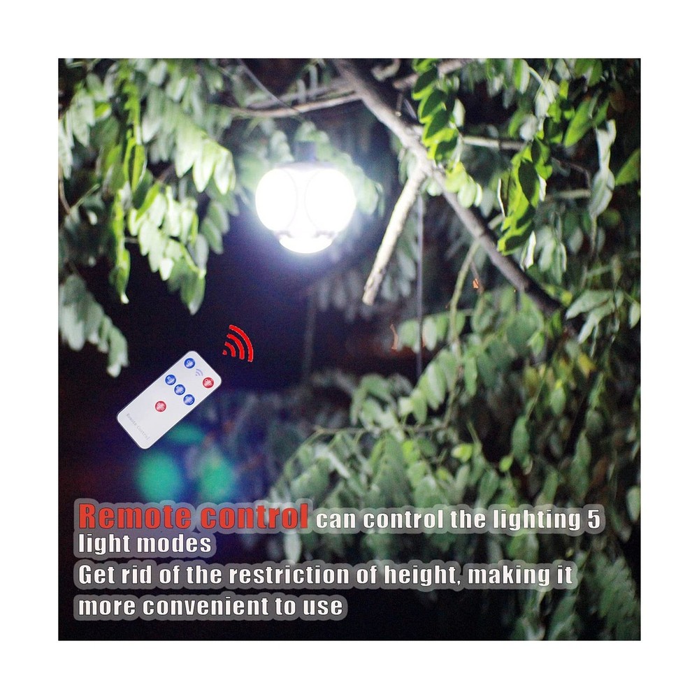Folding Solar Lamp with Remote Control Camping Lantern Tent Light 4... Fast Ship