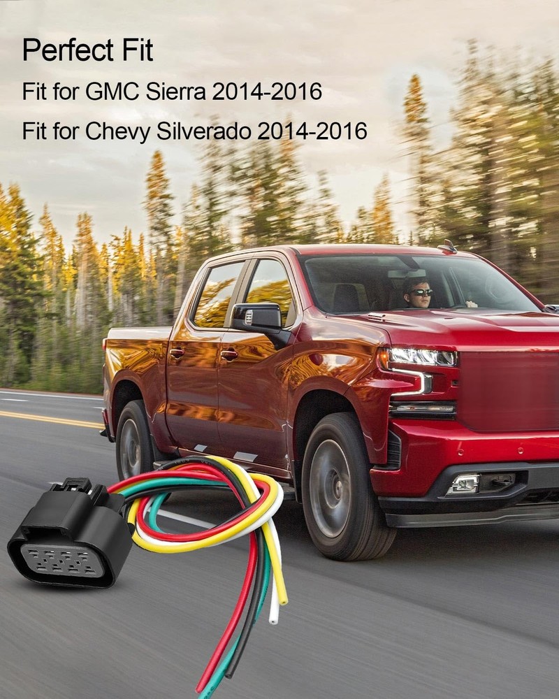 Headlight Connector Harness Compatible with Chevy GMC Sierra Silverado 2014 2...