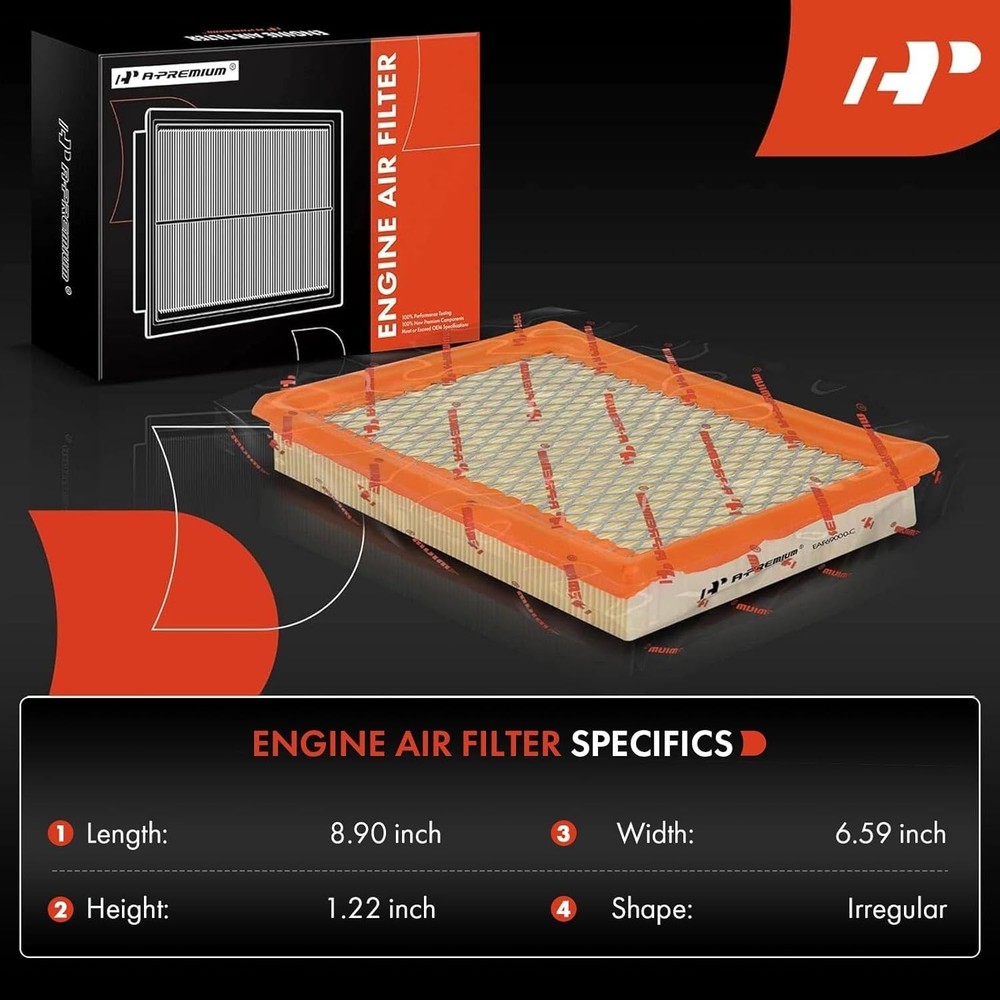 Engine Air Filter Compatible with Nissan & Infinit Models Standard Air Filter