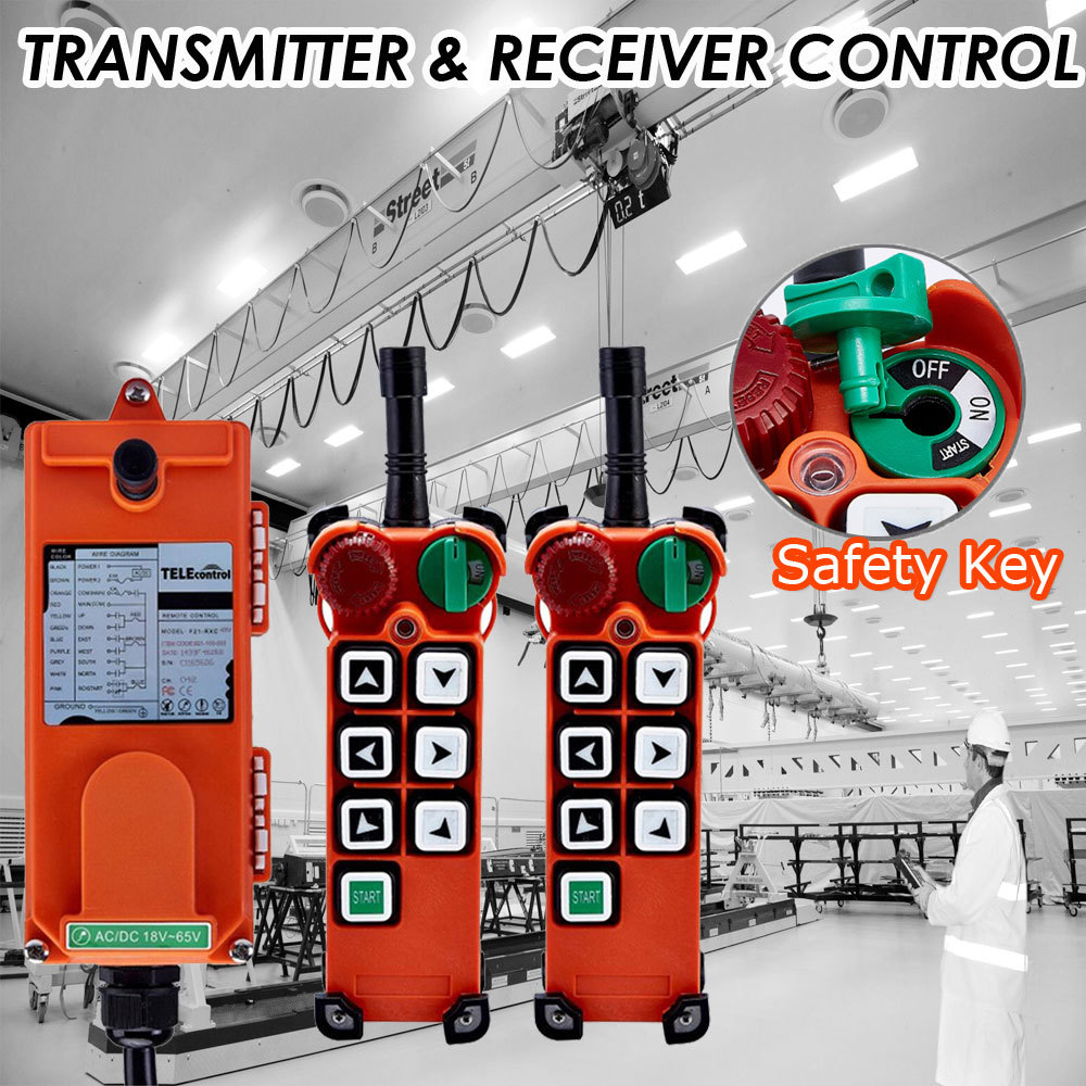 Industrial Wireless Remote Control System Push Button Switch F21-E2 AC/DC12-440V