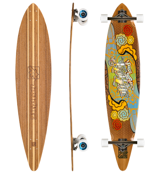 Trurute TR Ink Pin Tail Deck Longboard (Deck Only)