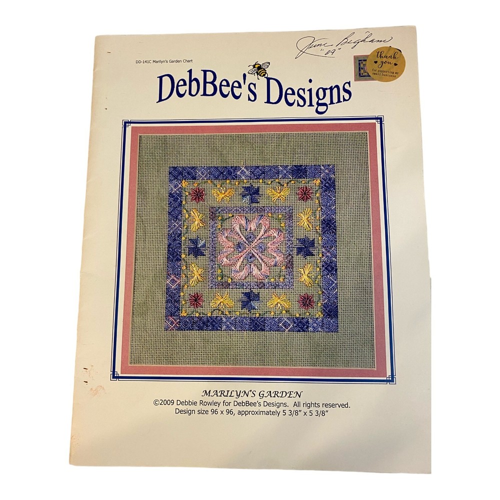 DebBee's Designs Needlepoint Needlework Pattern Marilyn's Garden