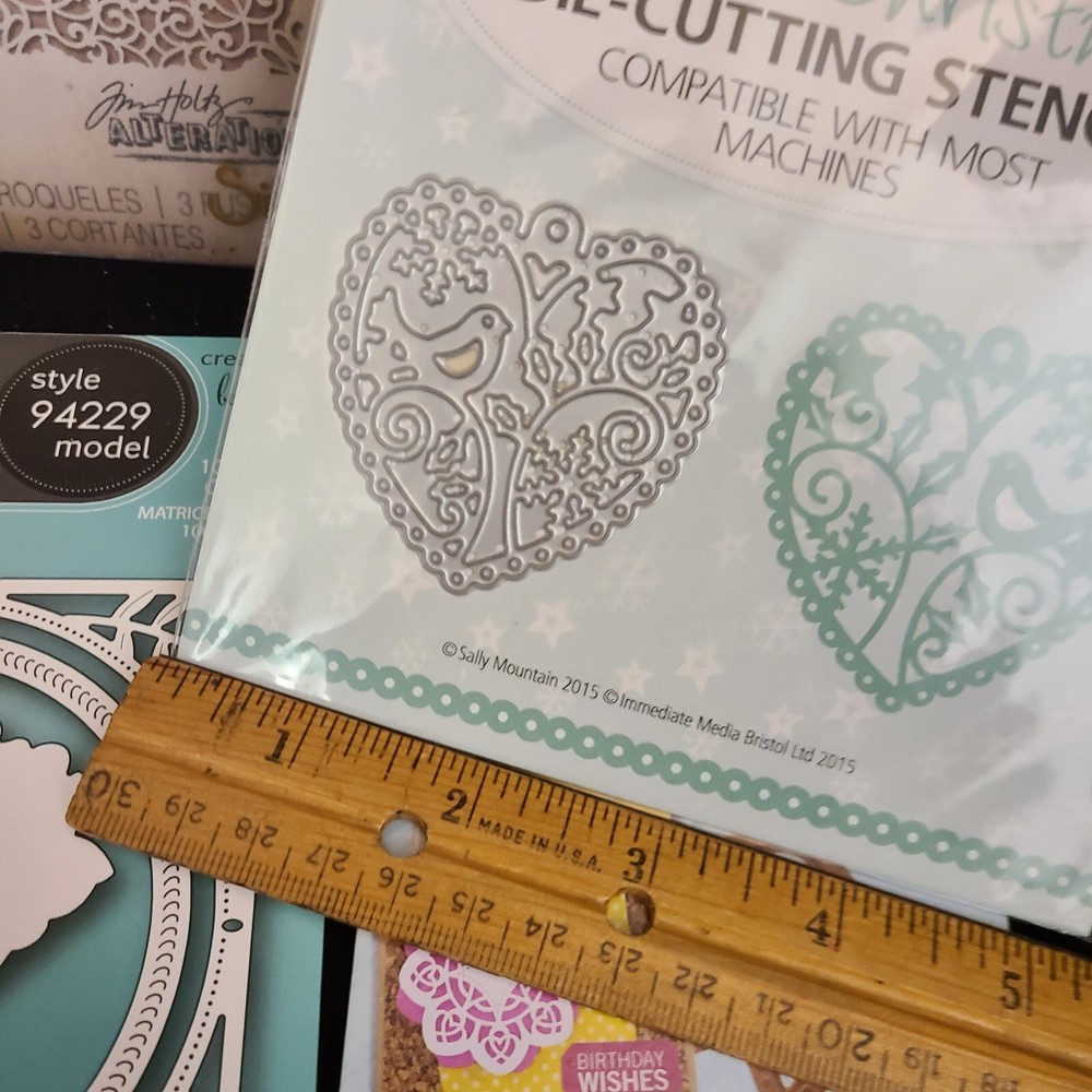 Lot Metal Cutting Dies Sizzix Thinlits Butterfly Noric Xmas Rose Frame Flower