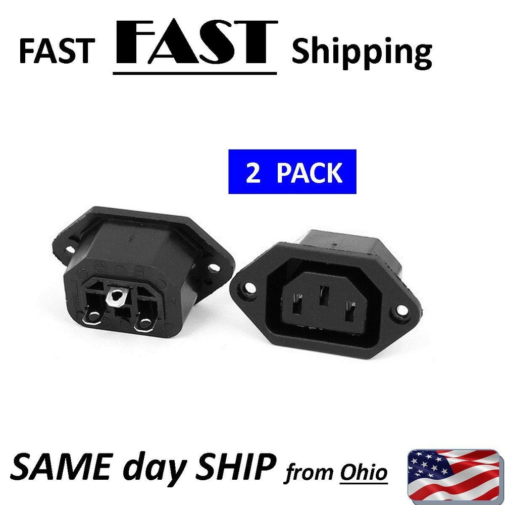 Power Socket Connector 3 prong 3pin outlet female replacement computer socket