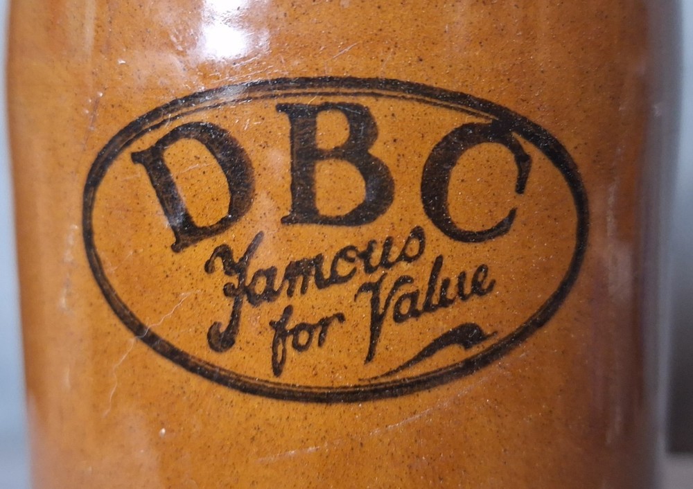 Vintage DBC Stoneware Bottle - Famous For Value