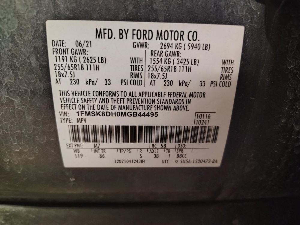 Camera/Projector Camera Windshield Mounted Fits 20-24 AVIATOR 1538084