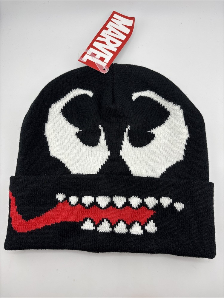 Marvel Comics Venom Winter Knit Cap Hat New Flip Down Cuff