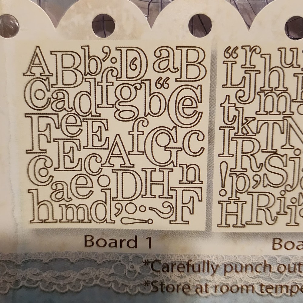 FANCY PANTS See-Through Clear Alphabet Transparent Die-Cuts 3 Sheets