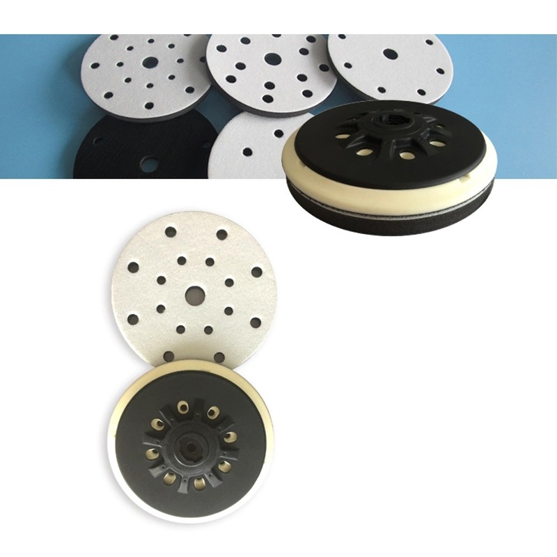 6 Inch 17 Hole Soft Foam Cushion Sponge Interface Buffer Pad For Sanding Pads