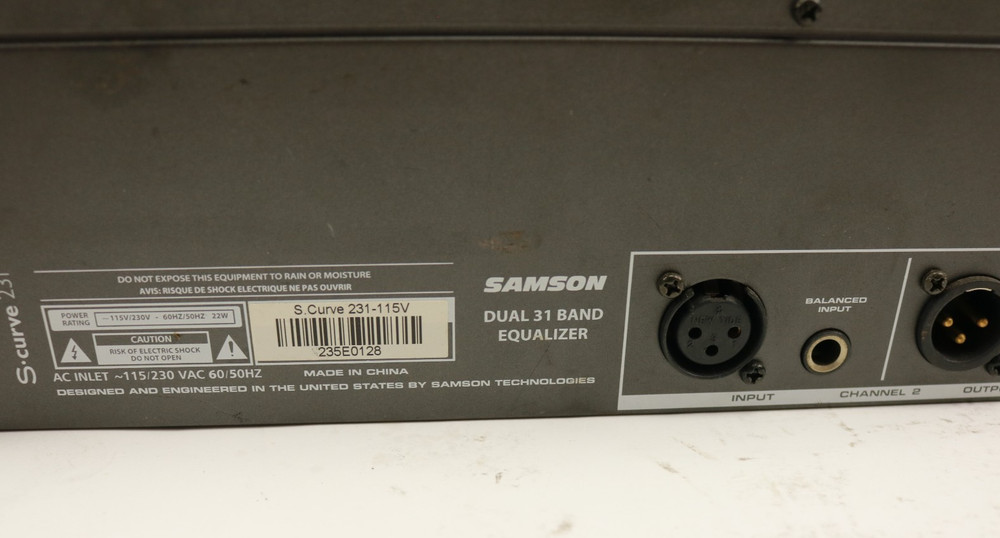 SAMSON S Curve 231 Graphic Equalizer Dual 31 Band AS IS
