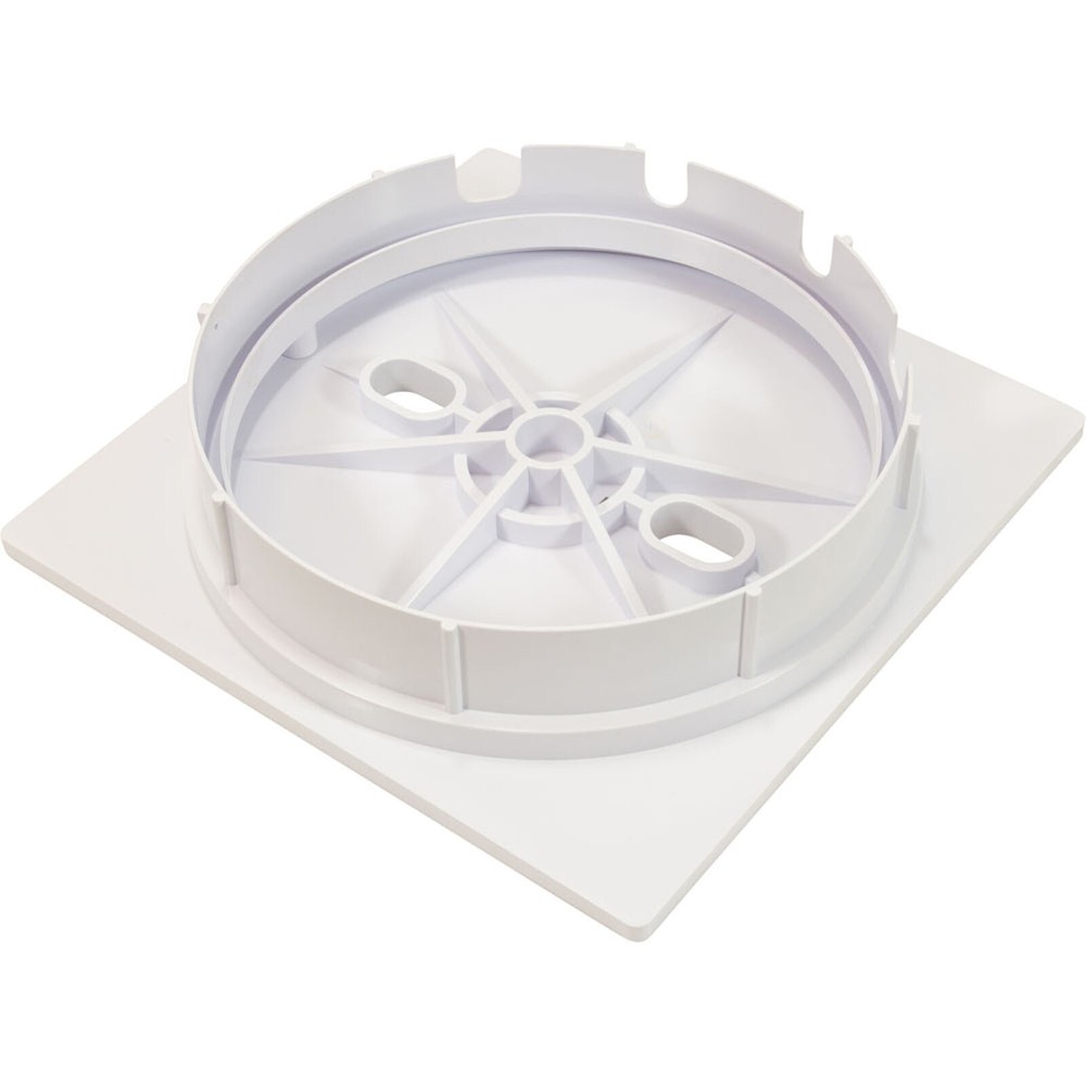 Square Lid And Collar Assembly, White