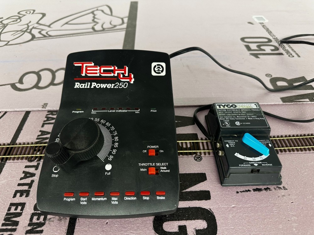 MRC Tech 4 Railpower 250 Model Train Transformer Controller Tyco Power Pack Used