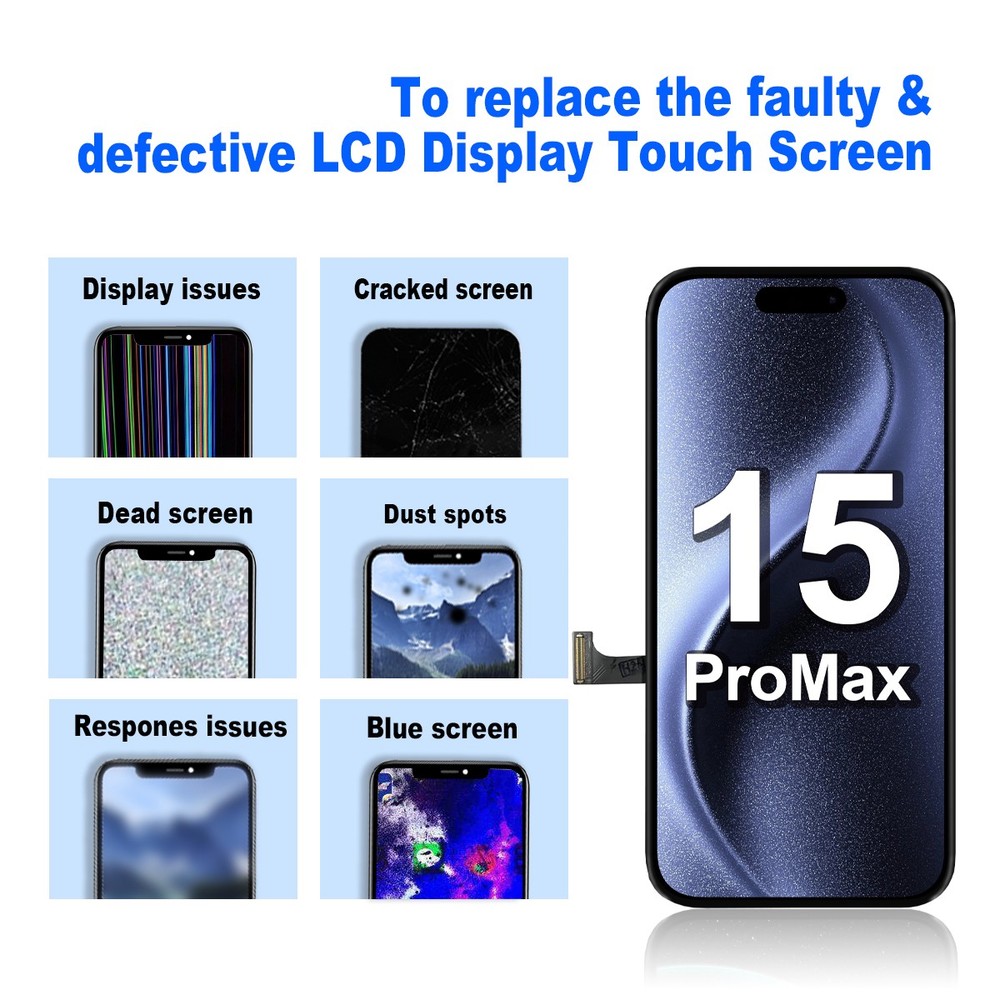 Replacement For iPhone 15 Pro Max LCD Display Touch Screen Digitizer Assembly