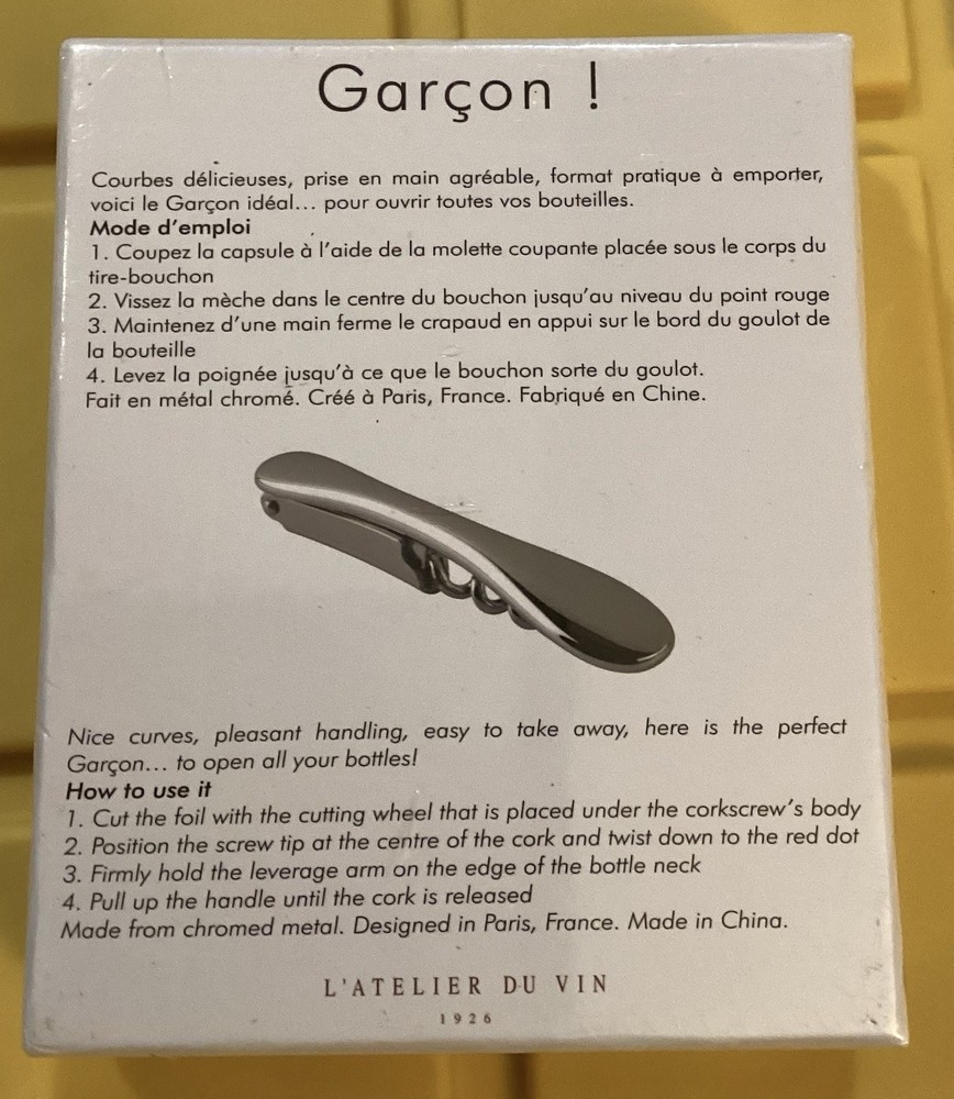 Garçon Wine Opener