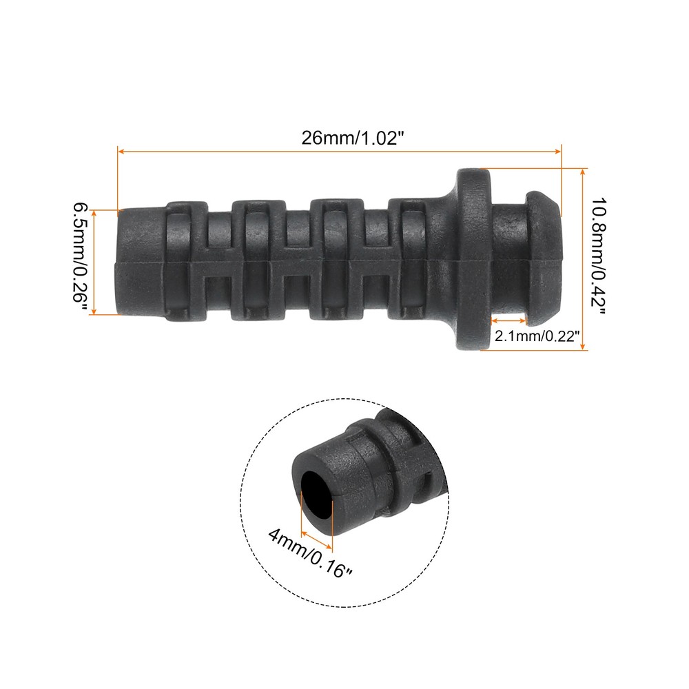 30Pcs 4mm Strain Relief Cord Connector Cable Bushing Boot Sleeve