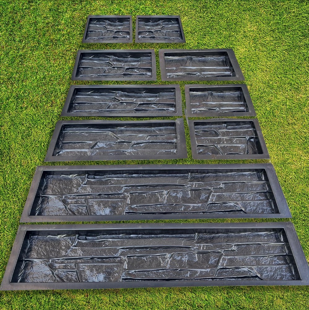 10 pcs ABS Flagstone Cement Mold 2mm Plastic