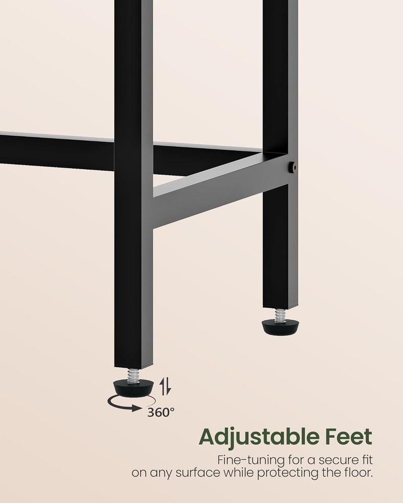 Bar Table & Stool Set 39.4'' Folding Dining Table W/ 2 Stools Industrial Style