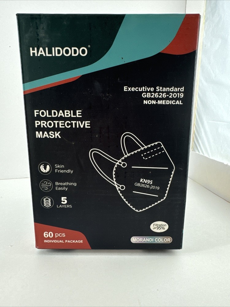 New Halidodo Foldable 5 Layer protective Mask Sensitive Skin Friendly 60 Count
