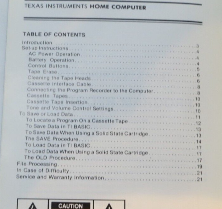 TEXAS INSTRUMENTS PROGRAM RECORDER PHP2700 owners manual instruction reference