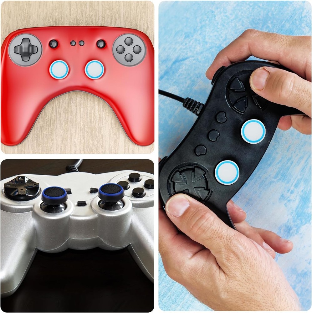 4PCS Silicone Thumb Grip Caps for PS5 PS4 Xbox Switch Pro Controller Joystick