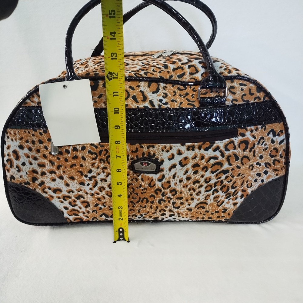 Gloria Vanderbilt Carryon Rolling Weekend Overnight Bag Telescoping Handle 19.5"