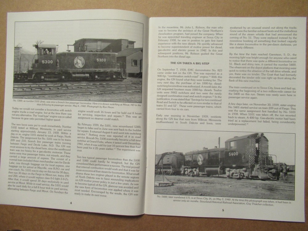 Great Northern Reference Sheet 350 Early Passenger Diesels