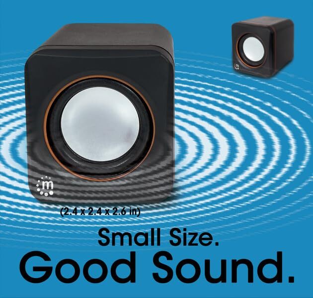 USB Powered Stereo Speaker System Small Size with Volume Control Black Friday De