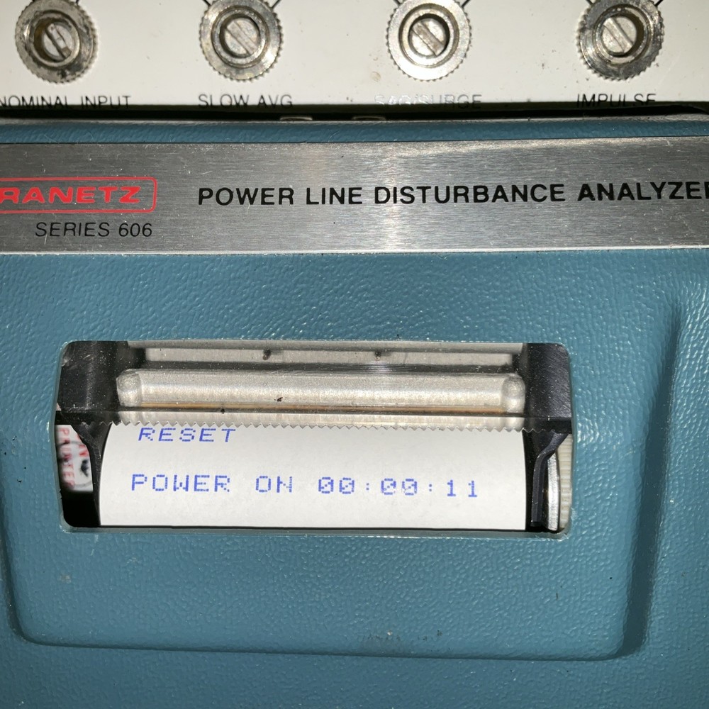 DRANETZ SERIES 606-1 UNIVERSAL DISTURBANCE ANALYZER With Printer
