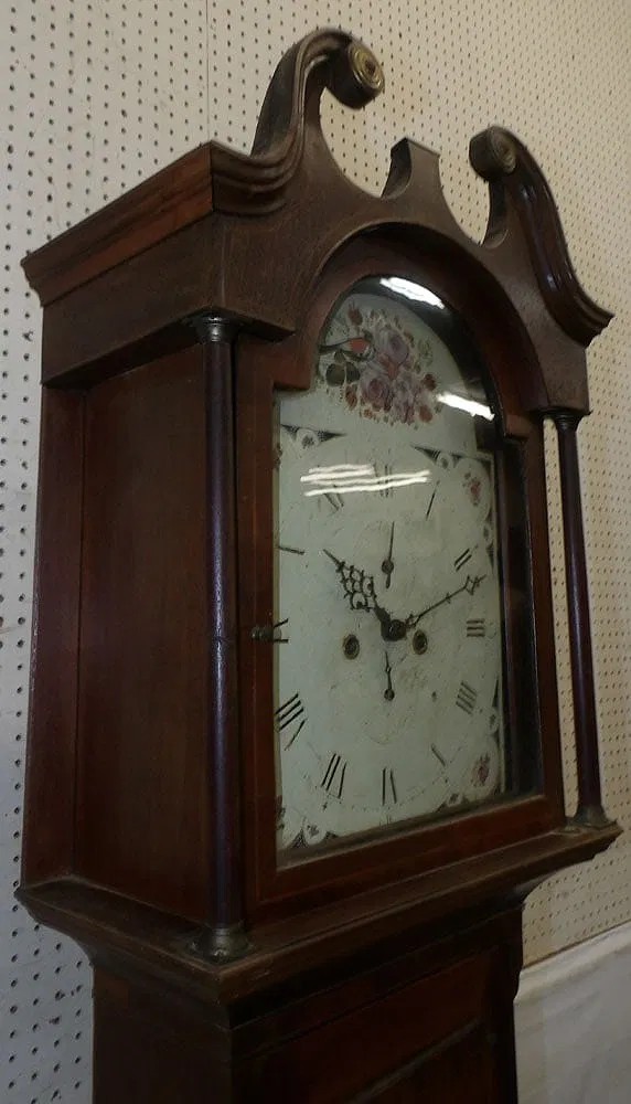 19TH CENTURY MAHOGANY TALL CASE CLOCK
