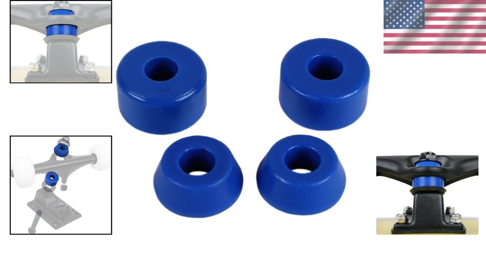 Versatile 4-Pack Replacement Bushings for Skateboards & Longboards - 88A Blue