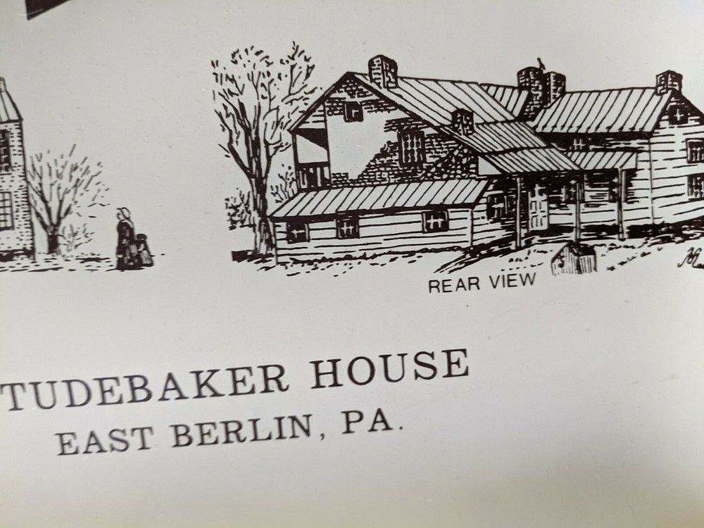 Studebaker Platter White Glass Studebaker House