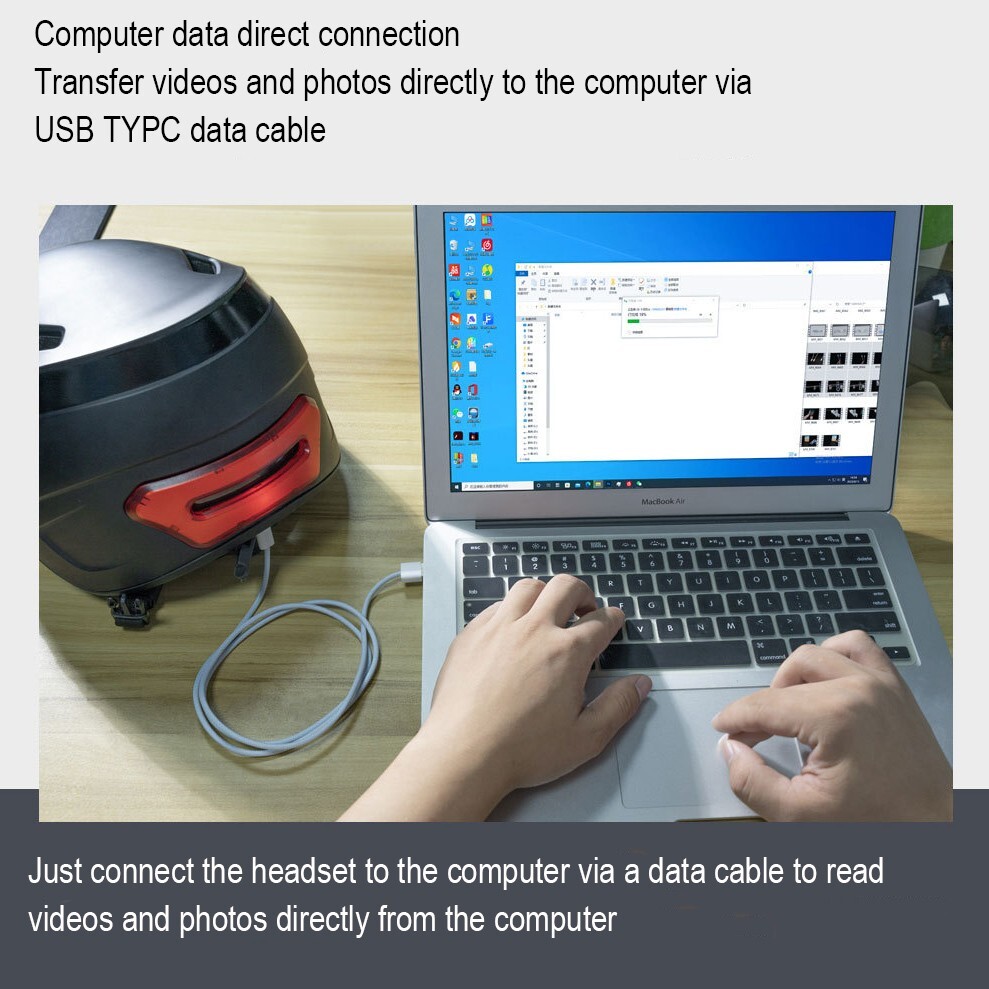 Smart riding helmet with camera, Bluetooth, turning tail light