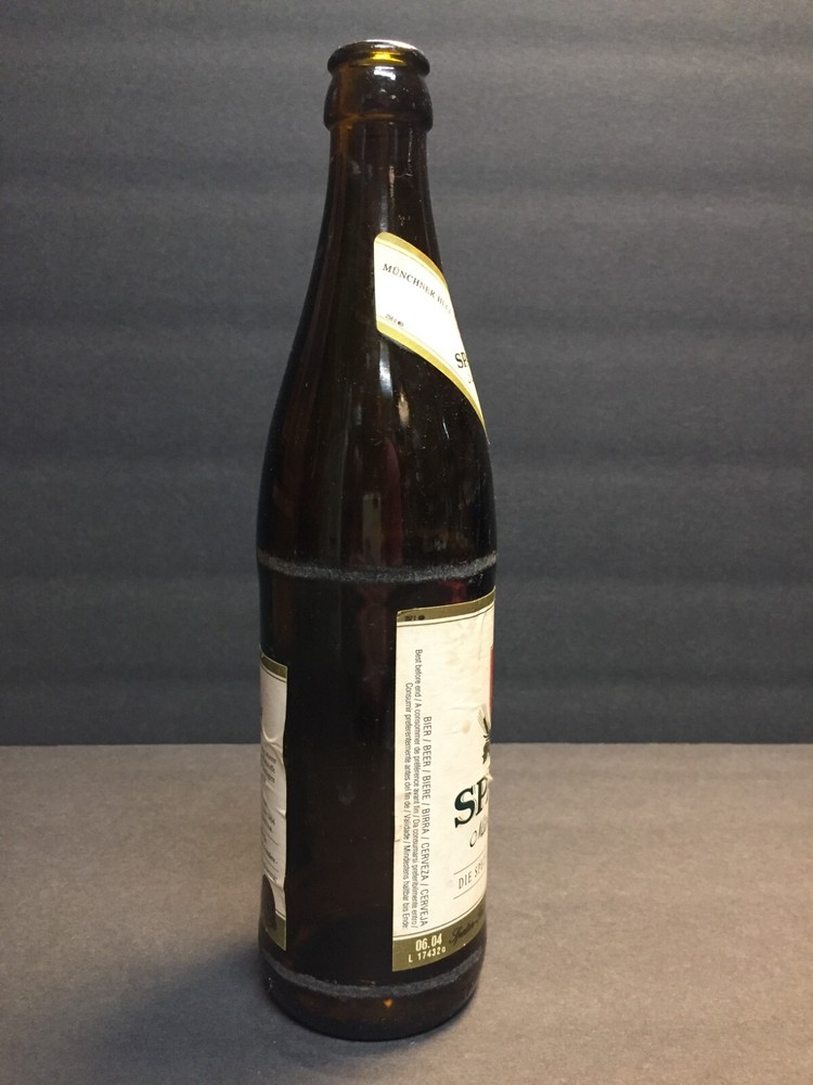 Spaten Munichner Hell EMPTY Imported German Beer Brown Bottle Vintage